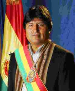 Evo Morales, elected president of Bolivia